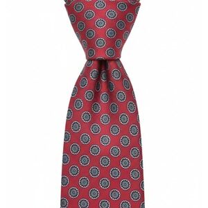 Brooks Brothers Silk Necktie Floral Medallion Print Business Casual Red READ Tie